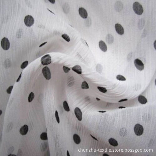 Polyester crinkle chiffon fabric, 30x30D yarn count, made of 100% polyester